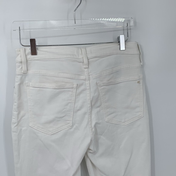 Madewell Mid-rise Kick out ankle jeans white denim bootcut flare women 28 - Picture 4 of 9